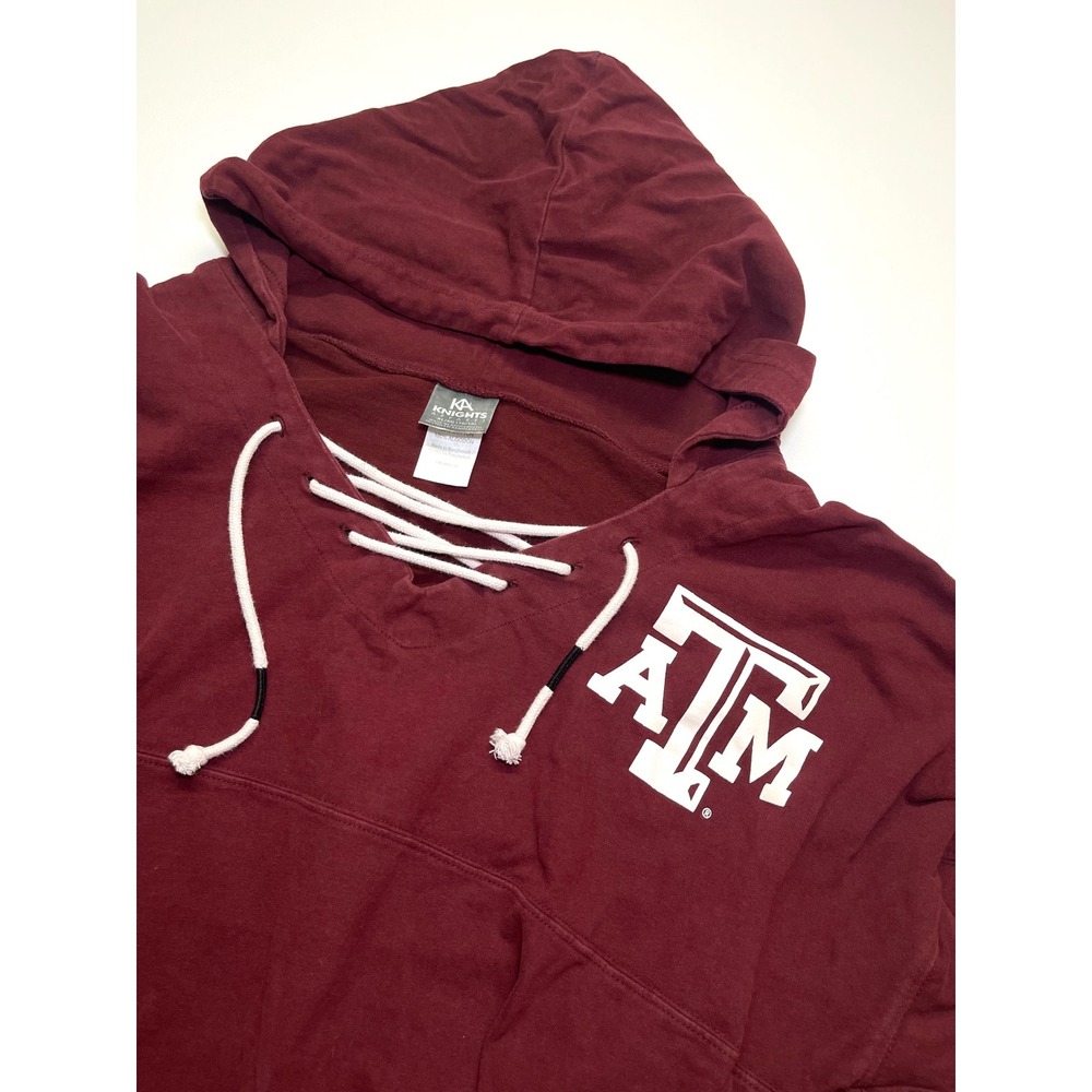 Knights Apparel Texas A&M Aggies Lace Up Hoodie Maroon XL NCAA College Fan Wear